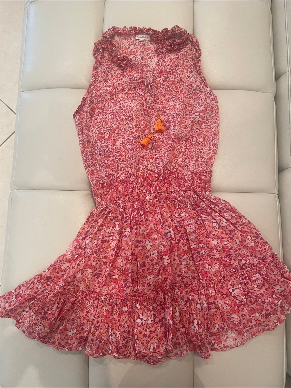 Poupette St. Barth Trina cover up Tassel Mini Dress size S